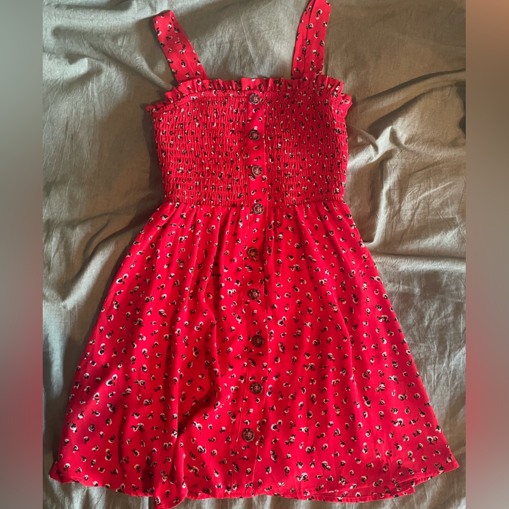 Short red dress